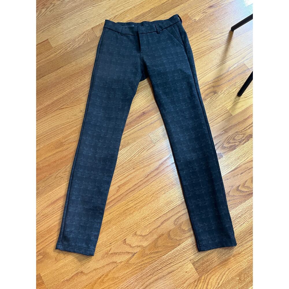 Kut from the Kloth charcoal patterned skinny‎ pants size 0 Stretch classic work